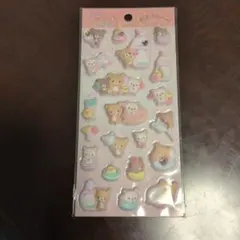 正規品　リラックマ 立体　ふにふにシール パステルカラー