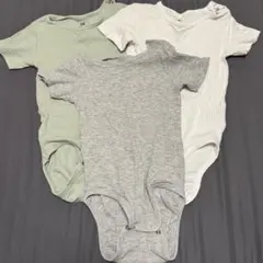 赤ちゃん用夏用ボディスーツ 3枚 60cm、3枚 9~12m、4枚 70cm