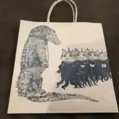 ワニと猫のイラストトートバッグ