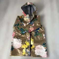 プチバトー　花柄 ベビーレインコート ヨットパーカー　3ans/95cm 雨具