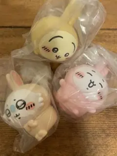 ちいかわソフビフィギュア4 うさぎ、ちいかわ、モモンガ　3個セット