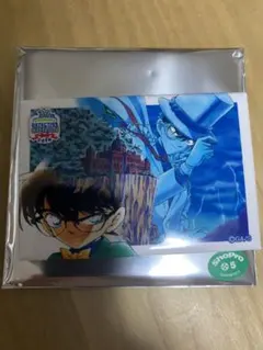 コナンカフェ 30周年 スクエア缶バッジA 怪盗キッド 江戸川コナン