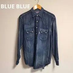 ブルーブルー BLUE BLUE デニム ウェスタンシャツ 長袖 1 インディゴ