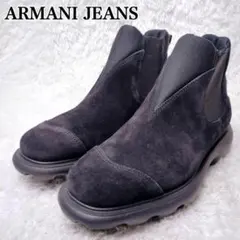 ARMANI JEANS サイドゴアブーツ スエード 黒 43 27cmのサムネイル