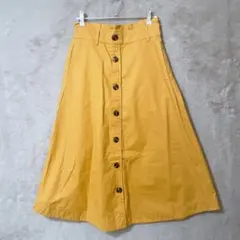 Ray Cassin♡レディース ミモレ丈スカート フロントボタン F