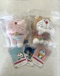 100%ドラえもん&フレンズ展 キーチェーン 桜 芝犬セット（おまけ付き