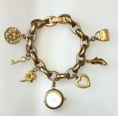 【電池交換済み】ANNE KLEIN チャーム付き ブレスレットウォッチ