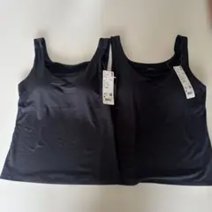 ユニクロエアリズムブラタンクトップ 2枚セット Mサイズブラック