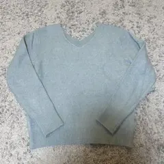 【美品】アーバンリサーチ センスオブプレイス Vネックセーター ブルー FREE