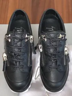 本革　Giuseppe Zanotti レザー スニーカー ブラック　37 24のサムネイル