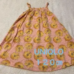 UNIQLO 花柄 ノースリーブワンピース 120cm
