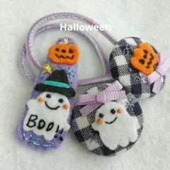 ハロウィン ヘアクリップヘアゴム 3個セット
