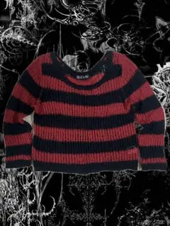 CECIL McBEE ボーダーニット 赤黒 パンク y2k NANA 矢沢あい
