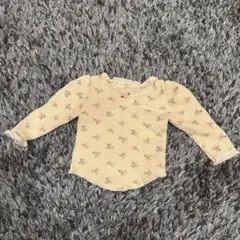 モンベベ　 花柄トップス クリーム色　S