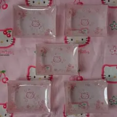 さくらキティガラス製角皿5枚セット