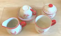 ニワトリ　ティーセット　ポット　マグカップ　ミルクピッチャー　セット売りのサムネイル