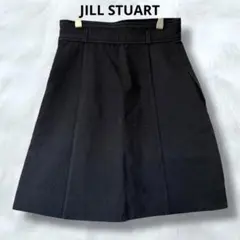 JILL STUART フレアスカート　膝丈　膝上　ミニ　キラキラ　ネイビー
