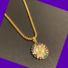 192新作☆売れ筋商品☆高品質☆美品ゴールド ネックレス カラフル マリア