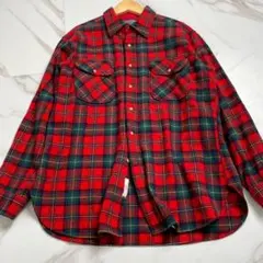 70s　美品　ペンドルトン　PENDLETON　ボードシャツ　タータンチェック赤