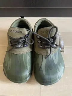 crocs グリーン迷彩 M7/W9 レインシューズ