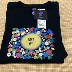 未使用ユニクロ半袖ANNA SUI 花柄プリント Tシャツ Lサイズ