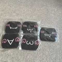 顔文字デザインマスク5個セット