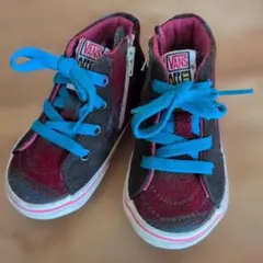 VANS ハイカットスニーカー ブラウン/マルチカラー 15cm