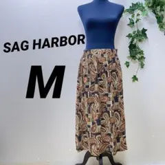 【SAG HARBOR】ロングスカート ペイズリー柄 M アメリカ古着 超美品
