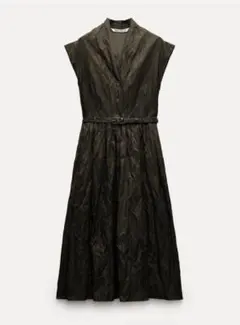 ZARA ｜Aライン シャツワンピース ロング丈