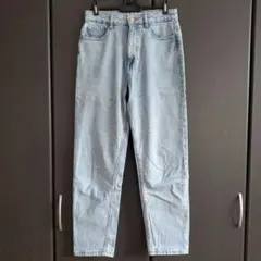 ザラ ZARA テーパード デニムパンツ ハイウエスト ライトブルー 36