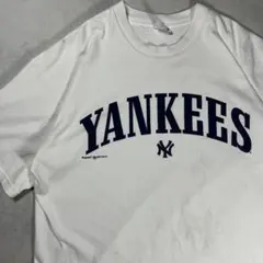 90s〜00s majestic MLB ニューヨーク・ヤンキース ロゴTシャツ