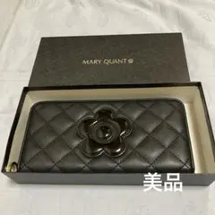 MARY QUANT キルティング長財布 ブラック