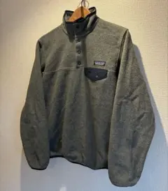 patagonia スナップT フリース S グレーxネイビー パタゴニア