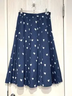 美品★didizizi★おばけドット　プリーツスカート　ミモレ丈　モンスターのサムネイル