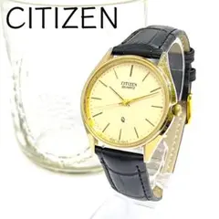 稼働/新品電池 CITIZEN クォーツ ラウンド ゴールド メンズ 腕時計のサムネイル