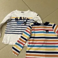 DOUBLE ボーダー柄 長袖カットソー 100cm