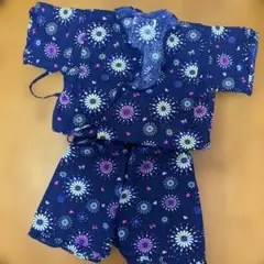 ベビー　95 上下セット　甚平　前紐　夏　花火セットアップ