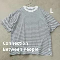 ベーセーストック ボーダー 半袖Tシャツ L 白 黒 オーバーサイズ 男女兼用のサムネイル
