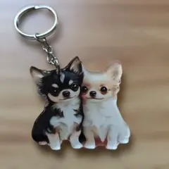 新品未使用で可愛いチワワ キーホルダー アクリル