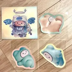 クマども　オーロラステッカー　ステッカー　ポップアップ