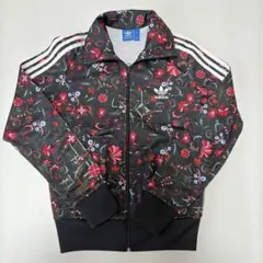 希少】adidas 花柄 ジャージ パンジー柄 ネイビー - メルカリ