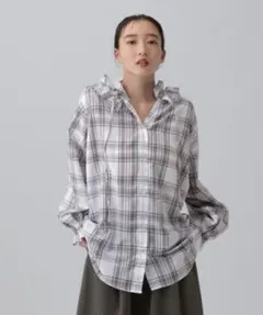 新品 フーディシャツ長袖チュニック LEPSIM レプシィム バブシャツ