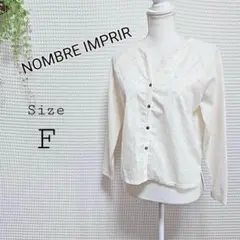 NOMBRE IMPAIR アイボリー 刺繍デザイン 長袖カーディガン Fのサムネイル