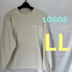 LOGOS DAY クリーム色 LL フリース長袖シャツ