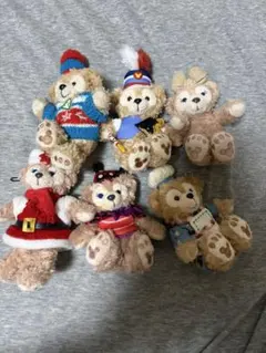 ダッフィーシェリーメイ　ぬいぐるみバッジ他　6点セット