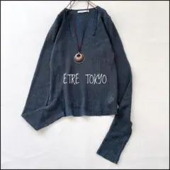 【美品】ETRE TOKYO リネンVネックニット シンプル　キレイめ　可愛い