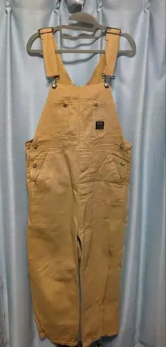 ベージュ コットンサロペット 4ポケット