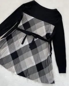 大人気 ブルーレーベル クレストブリッジ バックプリーツロングカーディガン