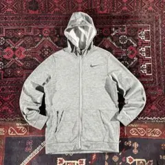 f*3様 NIKE ナイキ ワンポイントロゴ フルジップ パーカー グレー M