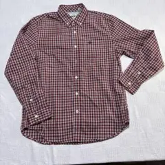 Dockers クラシックフィット チェックシャツ Mサイズ赤系、薄手